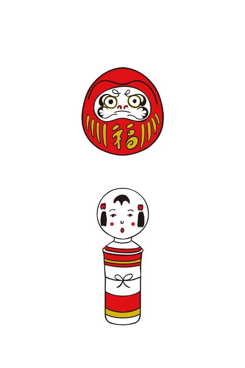 Daruma & Kokeshi